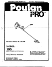 Poulan 1994-01 User Manual
