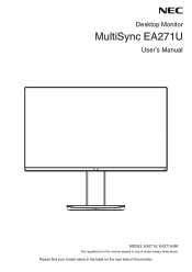 Sharp EA271U User Manual