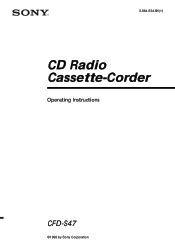 Sony CFD-S47 Operating Instructions  (primary manual)
