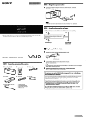 Sony VGF-WA1/W Setup Guide