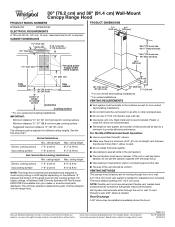 Whirlpool WVW53UC6F Dimension Guide