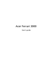 Acer Ferrari 3000 Ferrari 3000 User's Guide