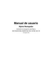 Alpine INE-Z928HD Navigation User's Manual (espanol)