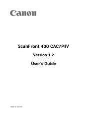 Canon imageFORMULA ScanFront 400 CAC/PIV ScanFront 400 CAC/PIV User's Guide