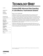 HP 166207-B21 Compaq RAID Advanced Data Guarding: A Cost-effective, Fault-tolerant Solution