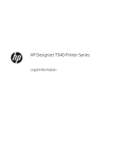 HP DesignJet T940 Legal Information