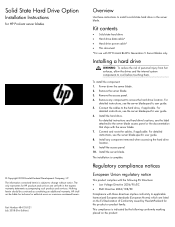 HP ProLiant BL495c Solid State Hard Drive Option Installation Instructions for HP ProLiant server blades