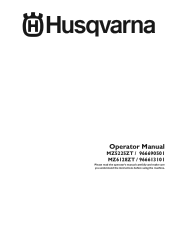 Husqvarna MZ5225ZT Owners Manual