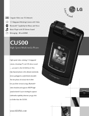 LG CU500 Data Sheet (English)