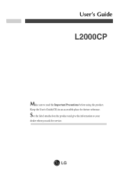LG L2000CP-BF Owner's Manual (English)