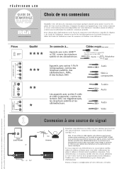 RCA l46wd250 Quick Start Guide (French)