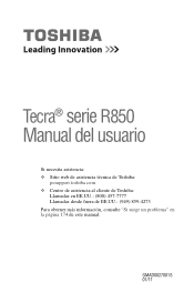 Toshiba Portege R830-ST6N03 User's Guide for Tecra R850 (Spanish) (Español)