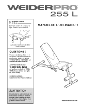 Weider Pro 255 L Bench Canadian French Manual