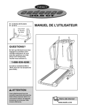 Weslo Cadence 30.8 Treadmill Canadian French Manual