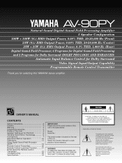 Yamaha AV-90PY Owner's Manual