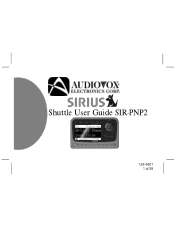 Audiovox SIRPNP2 User Manual