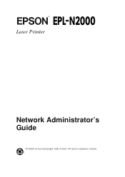 Epson EPL-N2000 User Manual - Network Administration