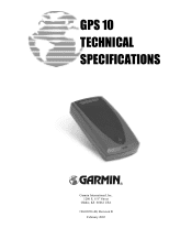 Garmin GPS 10 Deluxe Technical Specifications