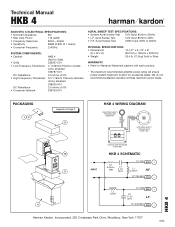 Harman Kardon HKB 4 Technical Sheet