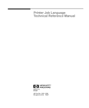 HP 5100 Printer Job Language - Technical Reference Manual