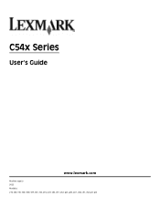 Lexmark C544DTN User's Guide