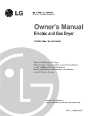 LG DLE2516W Owners Manual