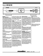 Panamax M5100-PM Manual