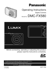 Panasonic DMC-FX580S Digital Still Camera