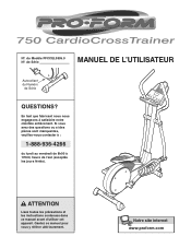ProForm 750 Cardio Cross Trainer Elliptical Canadian French Manual