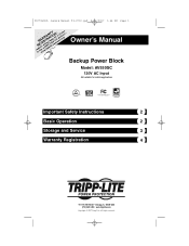 Tripp Lite AV550SC Owner's Manual for AV550SC PowerBlock 932710 (Multi-language)