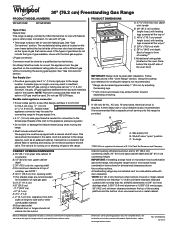 Whirlpool WFG515S0ES Dimension Guide
