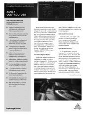 Behringer XENYX CONTROL1USB Brochure