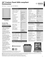 Bosch SGV78B53UC Product Spec Sheet