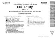 Canon EOS Digital Rebel EOS Utility 2.6 for Windows Instruction Manual  (EOS REBEL T1i/EOS 500D )