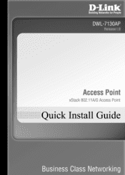 D-Link DWL-7130AP Quick Installation Guide