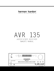 Harman Kardon AVR 135 Owners Manual