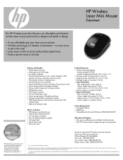 HP KJ453AA HP Black Wireless Laser Mini Mouse  -  Datasheet