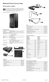 HP SignagePlayer mp8000r Illustrated Parts & Service Map: HP SignagePlayer mp8000R Small Form Factor