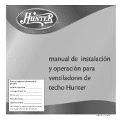 Hunter 20801 Owner's Manual