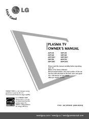 LG 60PG30F-UA Owner's Manual (English)