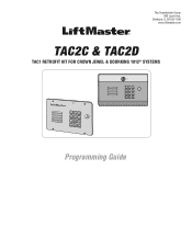 LiftMaster TAC2C TAC2C Programming Guide Manual