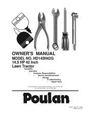 Poulan HD145H42G User Manual