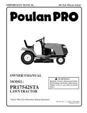 Poulan PR17542STA User Manual