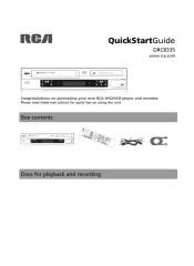 RCA DRC8335 Quick Start Guide