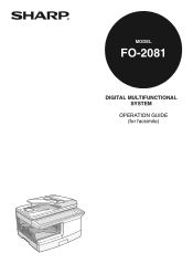 Sharp FO-2081 FO-2081 Operation Manual