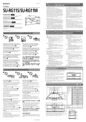 Sony SU-RG11M Instructions