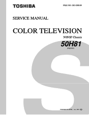 Toshiba 50H81 Service Manual