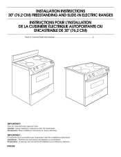 Whirlpool GY396LXPT Installation Instructions