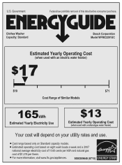 Bosch WFMC2201UC Energy Guide