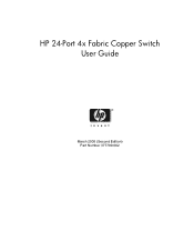 HP 376227-B21 24-Port 4x Fabric Copper Switch User Guide